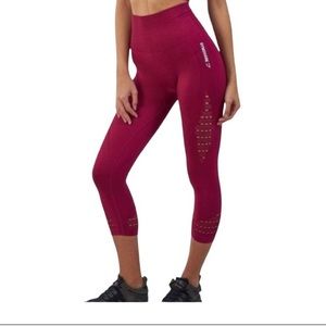 Gymshark Energy + Seamless Cropped Leggings in Beet Medium
